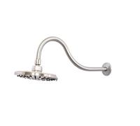Tubo De Extensión De Cabezal De Ducha Brazo de extensión cabezal ducha con bridas, longitud cuello cisne arco alto en forma S, tubo, accesorios baño(Golden)