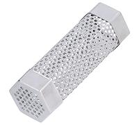 Tubo De Humo para Ahumador De Pellets, Caja De Ahumador De Pipa para Barbacoa Estable Hexagonal Portátil De Acero Inoxidable para Ahumar Alimentos A La Parrilla En Frío Y Caliente (15,4 cm x 5 cm.)
