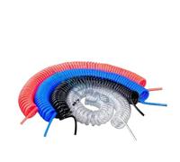 Tubo de manguera de compresor de aire de PU, tubo en espiral neumático(10x6.5mm Blue,3 Meters)