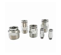 Tubo de manguera neumático de aire, 10mm, 8mm, 6mm, 4mm, BSP, 1/4 ", 1/8", 3/8 ", conector de tubo de aire de rosca macho, acoplamiento rápido, ajuste de cobre fino