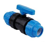 Tubo de polietileno de compresión para líneas de agua potable que utiliza junta tórica de goma de cuerpo de polipropileno y estructura de soporte de PVC, clasificación de 16 bar (40 mm x 40 mm)
