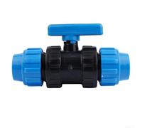 Tubo de polietileno de compresión para líneas de agua potable que utiliza junta tórica de goma de cuerpo de polipropileno y estructura de soporte de PVC, clasificación de 16 bar (32 mm x 32 mm)