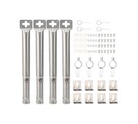 Tubo de quemador de gas de acero inoxidable de 30,8 a 44,9 cm de longitud ajustable piezas de repuesto para parrilla de jardín Kit de reparación de barbacoa (XH00119)