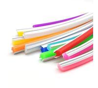 Tubo de Tira LED de neón de Silicona Flexible de 6 mm - Difusor de luz Colorido de 1 m, 1 Unidad(Green)