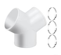 Tubo de ventilación para adaptador de manguera con divisor de 3 vías para gestión del flujo de aire y control de humedad en instalaciones residenciales de ventiladores de escape (2)