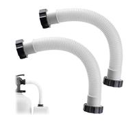 Tubo Depuradora Piscina,2 Piezas Manguera de Bomba de Piscina 40cm,Manguera de Repuesto para Piscina,Tubo Piscinas con Tuerca,Manguera Depuradora para Intex,Para Bomba Filtro Arena Y Sistema Sal