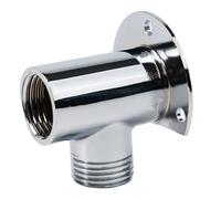 Tubo extensible para cabezal de ducha, Brazo de ducha acero inoxidable, manguera inferior, cabezal montado en la pared, brazo extensión, junta, boquilla, accesorios, base fija(Mount Base)