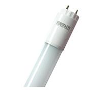 Tubo led t8 60cm 9w luz calida 3000k cristal opal