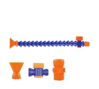 Tubo neumático 1/4 "3/8" 1/2 "rosca macho plástico Flexible agua aceite refrigerante manguera for torno CNC máquina tubo de enfriamiento(Flat 400mm Switch,Thread 20mm)