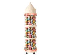 Tubo Organizador para Peluches Castillo Estético Decorativo Antipolvo | Soporte de Muñecas Vertical Transparente para Niños, Bebés, Guardería, Sala de Juegos, Salón, Dormitorio, Aula, Balcón