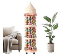 Tubo Organizador para Peluches Forma Castillo Antipolvo Decorativa | Expositor Transparente de Muñecas para Niños, Guardería, Dormitorio, Sala de Juegos, Salón, Residencia, Aula, Balcón, Garaje
