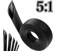 Tubo Termocontraíble de Doble Pared con Adhesivo, Relación 5:1, de Φ4mm a Φ52, para Envolver Cables, Impermeable, Industrial, Color Negro Negro