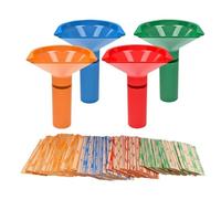 Tubos de clasificación de almacenamiento en cuatro colores, tubos de contador codificados para cocina, vasos medidores resistentes, organizadores de drenaje, ahorro de espacio, ayudante versátil para