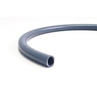 TubosPro Hidrotubo Flexible Diámetro 20mm PVC Gris con Espiral Rígida, Tubo para Desagües de Fontanería, Piscinas y Aire Acondicionado (1 metro)