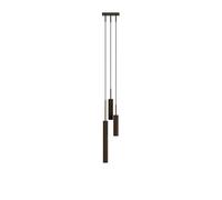 Audo Copenhagen Lámpara colgante Tubulaire 3 Anodized bronzed