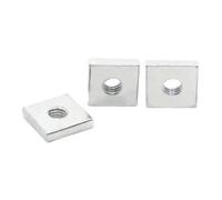 Tuerca Cuadrada De Acero Al Carbono 5/10/50 Piezas M3 M4 M5 M6 Bloque Cuadrangular Fino Galvanizado(M3x8x8x2 50pcs)