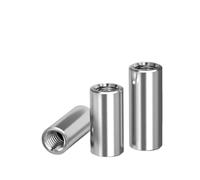 Tuerca de acoplamiento inoxidable 304 M2-M20 espesar | Tuercas de tornillo cilíndricas de columna redonda de extensión(M12x20x45mm(1pcs))