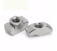 Tuerca De Ranura En T 10-100 Uds. Tuerca en T con cabeza de martillo, conector M3 M4 M5 M6 M8 niquelado for accesorios perfil aluminio la serie 20/30/40/45 para Perfiles de Aluminio((10PCS),20-M5)