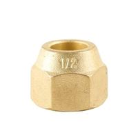 Tuerca hexagonal de 7/16 "-17/16", 45 grados, 1/4 ", 3/8", 1/2 ", 5/8", 3/4 ", adaptador de instalación de tuberías acampanadas, latón y cobre for aire acondicionado(6.35mm 1l4 Inch)