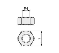 Tuerca hexagonal din 934 inoxidable a2 metrica m-12