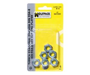Tuerca hexagonal zincada din934 m06 (20 piezas)