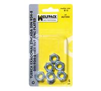 Tuerca hexagonal zincada din934 m12 (4 piezas)