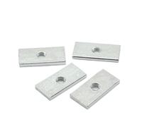 Tuerca Rectangular 10/50 piezas Tuercas cuadradas M3 M4 M5 M6 M8 rectangulares delgadas Bloque deslizante for accesorio de perfil aluminio(10pcs,M4-24x9x2mm)