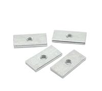 Tuerca rectangular 10/50 piezas Tuercas cuadradas M3 M4 M5 M6 M8 rectangulares delgadas de acero al carbono cincado Bloque deslizante for perfil aluminio(10pcs,M4-12x6x2.5mm)