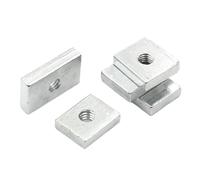 Tuerca Rectangular 10/50 piezas Tuercas cuadradas M3 M4 M5 M6 M8 rectangulares deslizantes delgadas for bloque Accesorio de perfil aluminio(10pcs,M4x8x6x2)