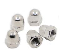 Tuercas abovedadas de tuerca ciega hexagonal de acero inoxidable DIN1587 304 para decrotive M3 M4 M5 M6 M8 M10 M12 M14 M16 M10 2pcs