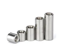 Tuercas de acoplamiento hexagonales largas, 5-20 piezas M3-M16 304 extensión de acero inoxidable tuerca acoplamiento columna redonda varios tamaños(OD6xM4x20 (10pcs))