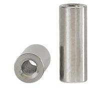 Tuercas de acoplamiento hexagonales largas, Tuerca de acoplamiento extendida rosca fina M10 304 SS, 10 mm diámetro interior, 20 exterior, paquete 2 tamaños múltiples(M10x20x25)