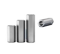 Tuercas de acoplamiento hexagonales largas, Tuerca de acoplamiento hexagonal Acero inoxidable 304 M4 M5 M6 M8 M10 M12 M16 M20 Varias longitudes(M12x50)