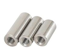 Tuercas de acoplamiento hexagonales largas, Tuerca de acoplamiento redonda alargada acero inoxidable 304, 10 Uds., M10x16x(12-50) mm(M10x16x40)