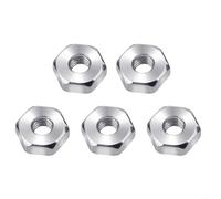 Tuercas de barra guía de motosierra para M8 de 19 mm hexagonal de 7 mm de altura, material de acero compatible con modelos MS170 MS180 MS210, 5 unidades