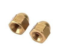 Tuercas de latón, tuercas ciegas Latón, M3-M12 Kit de tuercas bellota de latón con cabeza abovedada Juego de tuercas hexagonales Sujetadores de vehículos para fijar neumáticos y ejes(M3 (20 piezas))