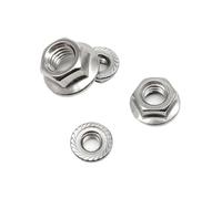 Tuercas hexagonales con brida dentada 304 A2-70 Acero inoxidable Izquierdo M4-M12