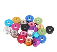 Tuercas hexagonales con brida dentada M2 M3 M4 M5 M6 Gr4.8 Aluminio Nylock