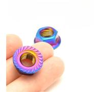 Tuercas hexagonales con brida dentada, tuerca de bloqueo giratorio hexagonal métrico de acero inoxidable 304 M4-M14, oro azul quemado