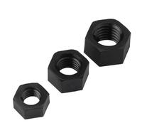 Tuercas hexagonales de nailon de plástico, 10/20/50 Uds. M2 M2.5 M3 M4 M5 M6 M8 M10 M12 M14 M16 M18 M20, sujetadores a prueba de vibraciones, color blanco y negro(Black Color,M18 (10pcs))