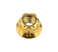 Tuercas hexagonales, Tuercas hexagonales con brida Ti M16, tornillos y pernos for motocicletas, bicicletas accesorios for(Gold)