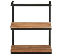 TUERYAFEK Estantería de pared de madera maciza de acacia, 40 x 30 x 50 cm | Montado en suspensión, decorativo atractivo, resistente y duradero, maximiza el espacio del suelo