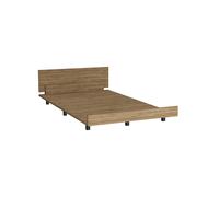 TUHOME Base Cama Sencilla Kaia, con marco, Miel Madera manufacturada Dormitorio-Cama Beige