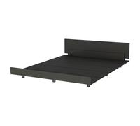 TUHOME Base Cama Sencilla Kaia, con marco, Miel Madera manufacturada Dormitorio-Cama Wengue