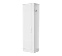 TUHOME Mueble de almacenamiento Lilo, con cinco repisas, Blanco 183,7 cm (Alto) x 53,6 cm (Ancho) x 37,5 cm (Profundidad) White