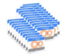 TUKA 40x Acrílico A5 Menu Soporte Doble Cara, Forma T, Base Acrílica, Soportes de Sobremesa para Carteles Menús Promociones Porta Carteles. Transparente Expositor de Mesa, Transversal TKD8206-A5-40x