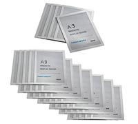 TUKA-i-AKUT 40x A3 Marco Magnético Autoadhesivos, Fundas para Documentos, Letreros, Avisos, Cartel, Paredes y Ventanas, Intercambio de Inserción Rápida, 40 Unidades en Color Plata, TKD8400-A3-40x