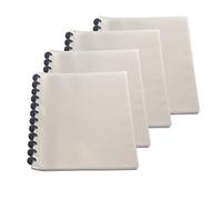 TUKA-i-AKUT 4pz PP Carpeta de Fundas con Espiral A4, 40 Fundas Transparentes PP Carpetas, para 80 hojas, Polipropileno Libro de Presentación con Anillas. Juego de 4 en Color Gris, TKD8029 Grey