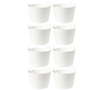 TUKA Pack de Capazos de Plástico 42 L - Profesional | Barreño, Cubo, Espuerta, Cubeta Resistente Multiusos para albañilería, jardinería, Agricultura y hogar (8, Blanco)