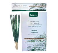 Tulasi Incienso Orgánico Jazmín 3/6/12 Cajitas de 25g, Incienso artesanal Jazmín Aromático, Incienso cargado con hierbas reales, Artisanal Smudge Stick, Ingredientes puros, Sin químicos dañinos, Aroma